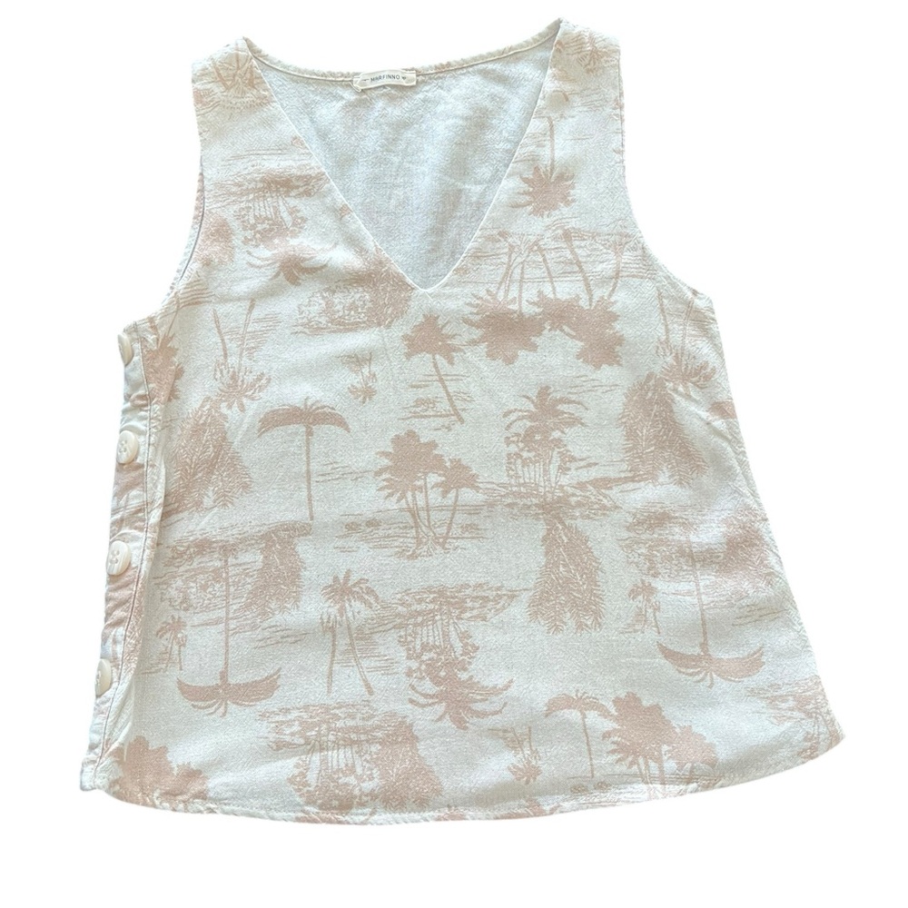 Marfinno Tropical Print Sleeveless Top size Medium